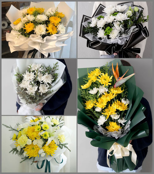 山东青岛平度市店子镇前王家村白事花束代送